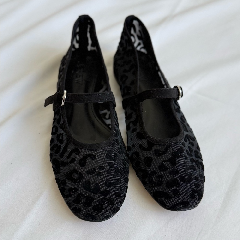 J.Crew Leopard Mesh Mary Jane Ballet Flats – Black – NWOB - Picture 7 of 10